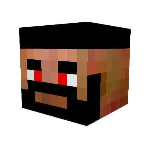 Pownstarz Minecraft avatar head, 3D render