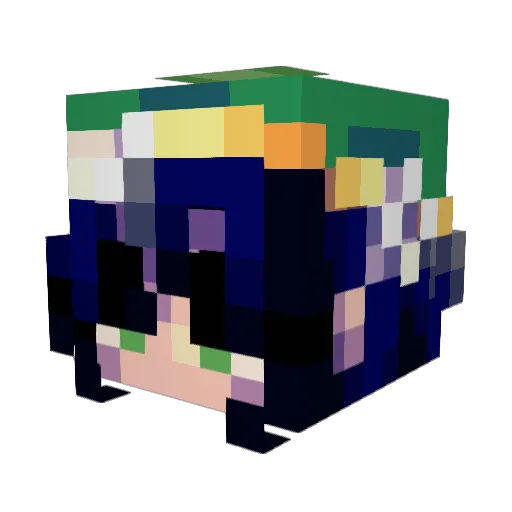 Powskylls Minecraft avatar head, 3D render