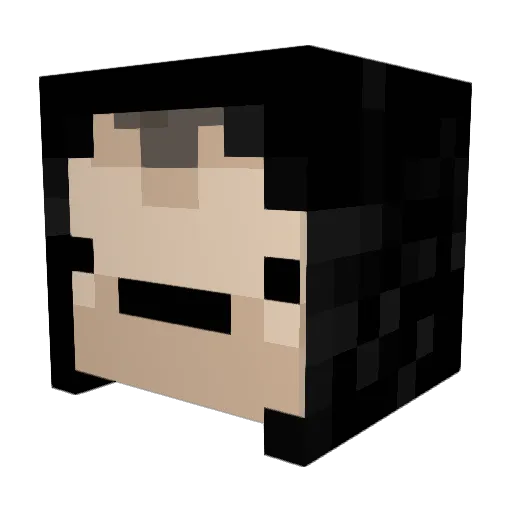 Powwwow Minecraft avatar head, 3D render