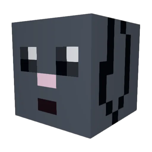 Pox_Tv Minecraft avatar head, 3D render