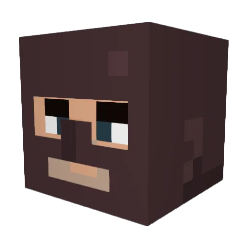 Poxie1 Minecraft avatar head, 3D render