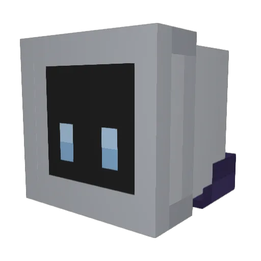 Poxorz Minecraft avatar head, 3D render