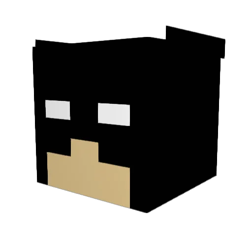 Poxzy Minecraft avatar head, 3D render
