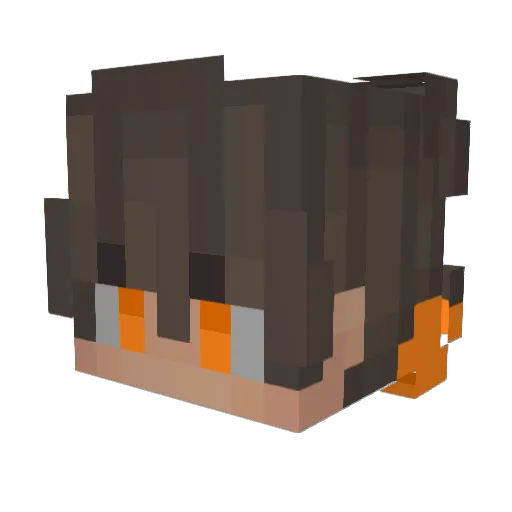 PoyY0 Minecraft avatar head, 3D render