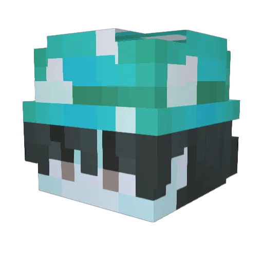 Poyi222 Minecraft avatar head, 3D render