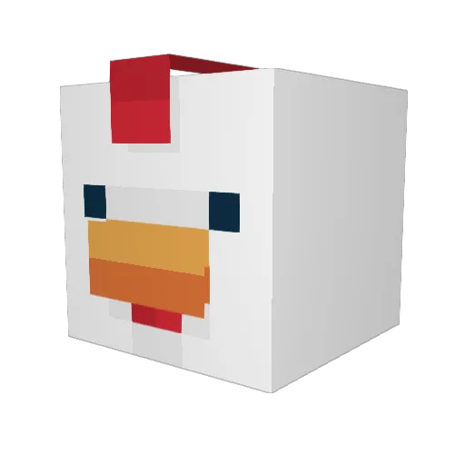 Poyito_ Minecraft avatar head, 3D render