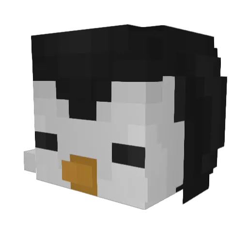 Poyko Minecraft avatar head, 3D render