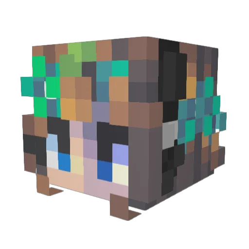 Poyosmash Minecraft avatar head, 3D render