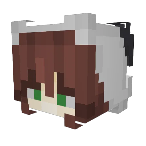 Poyum Minecraft avatar head, 3D render