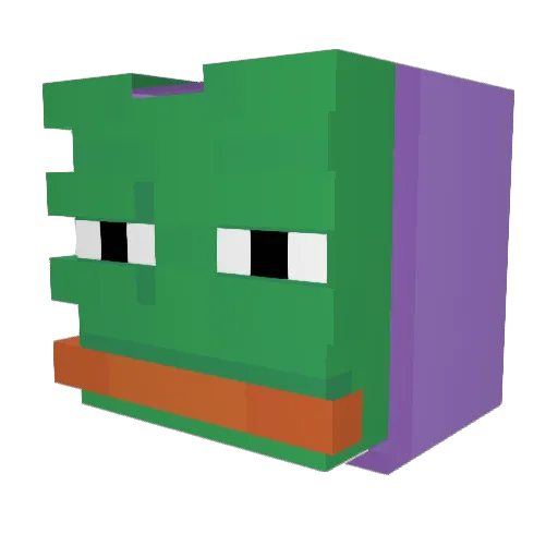 Pozhinat Minecraft avatar head, 3D render
