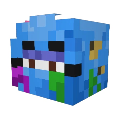 PozhiznenayaKazn Minecraft avatar head, 3D render