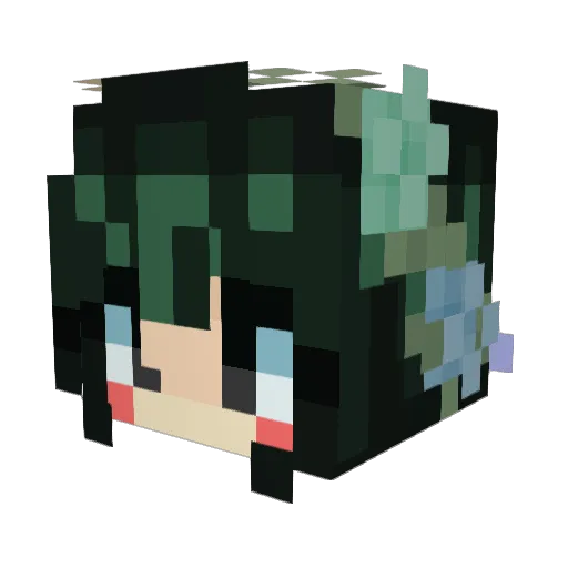 PozoFamily Minecraft avatar head, 3D render