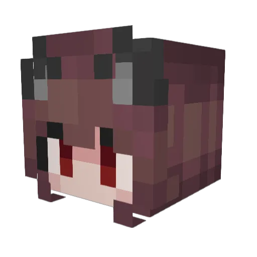 PozuyuNyu Minecraft avatar head, 3D render