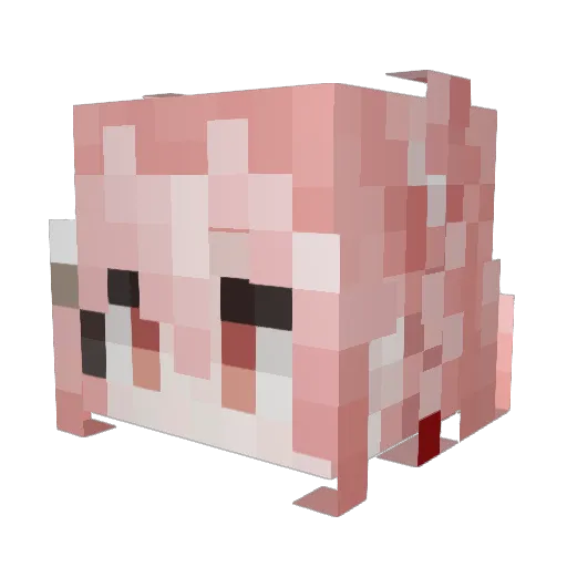 Pozyo Minecraft avatar head, 3D render