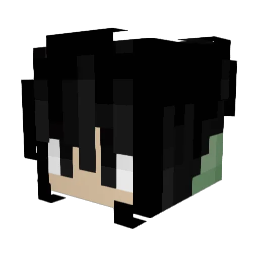 Pozzy_C Minecraft avatar head, 3D render