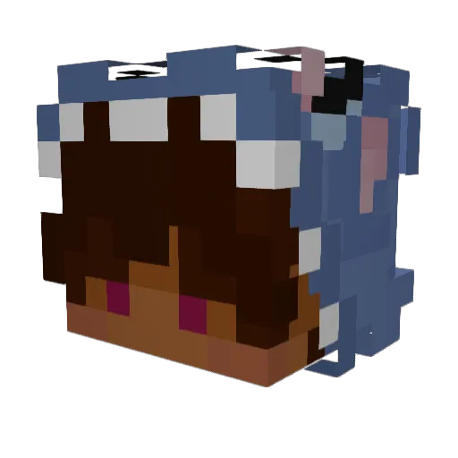 PpGiigii Minecraft avatar head, 3D render
