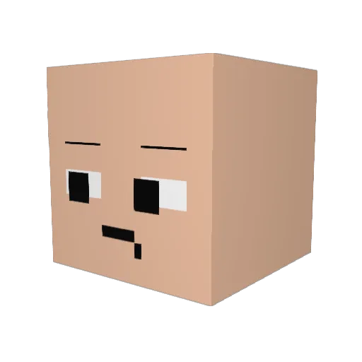 PpHead_420 Minecraft avatar head, 3D render