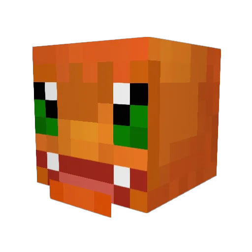 Pparae Minecraft avatar head, 3D render