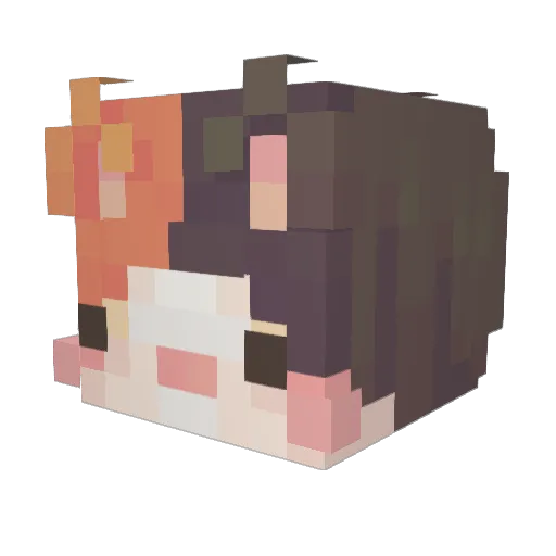 Ppearmint Minecraft avatar head, 3D render
