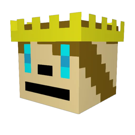 Ppere Minecraft avatar head, 3D render