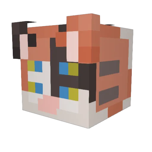 Pponcho_ Minecraft avatar head, 3D render