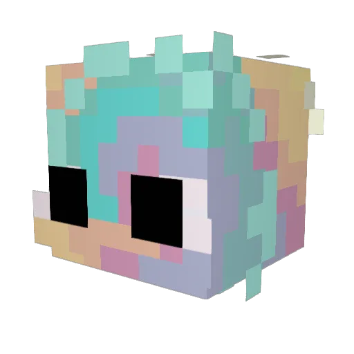 Ppr0tect Minecraft avatar head, 3D render