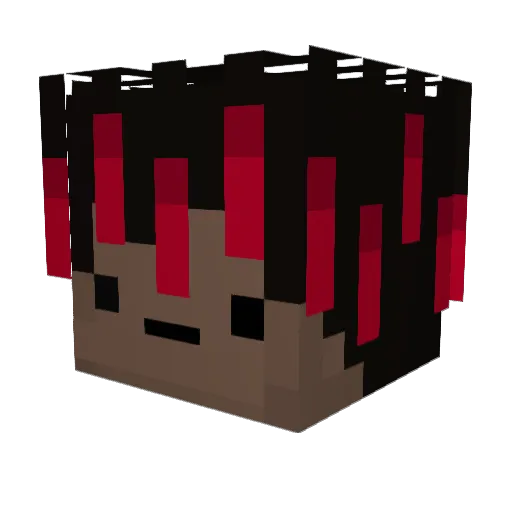 Ppyaak Minecraft avatar head, 3D render