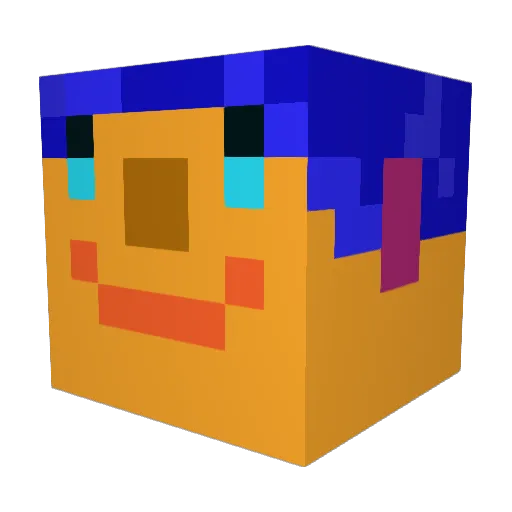 Pqatlick Minecraft avatar head, 3D render