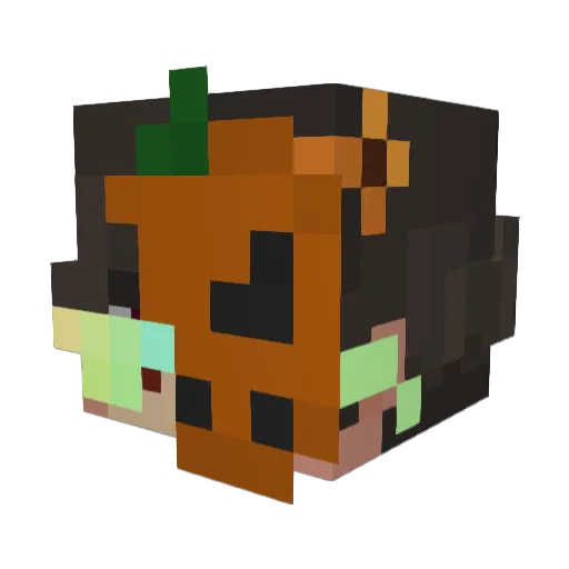 PqckedUp Minecraft avatar head, 3D render