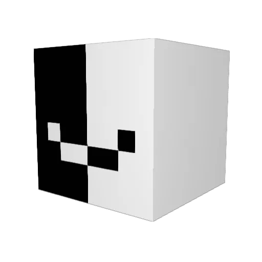 Pqluto Minecraft avatar head, 3D render