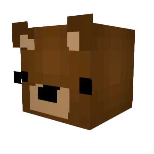 Pqncqke Minecraft avatar head, 3D render