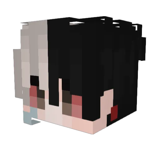 Pqracetamol Minecraft avatar head, 3D render