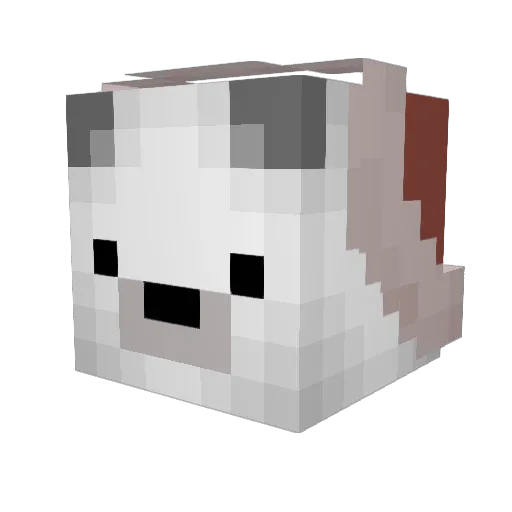 Pqtato Minecraft avatar head, 3D render