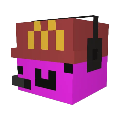 Pqtatoss Minecraft avatar head, 3D render