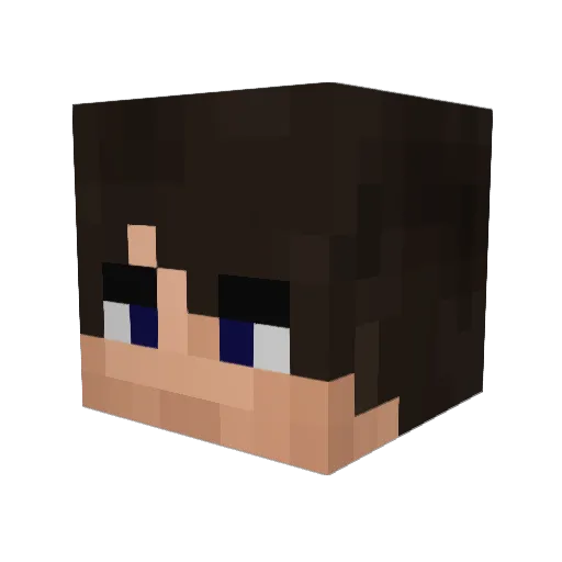 Pqxro Minecraft avatar head, 3D render