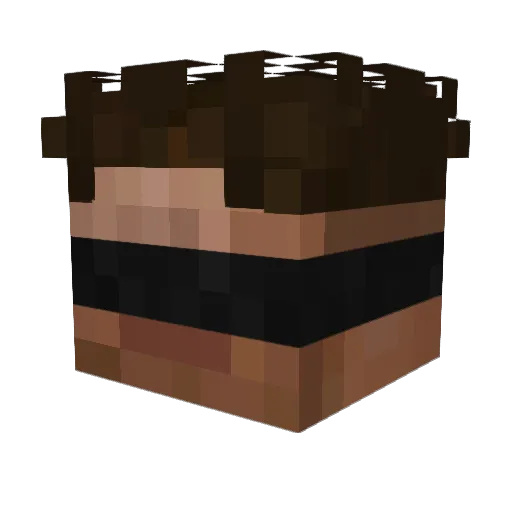 Pqzer Minecraft avatar head, 3D render