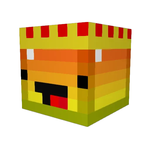 Pr05_PvP Minecraft avatar head, 3D render