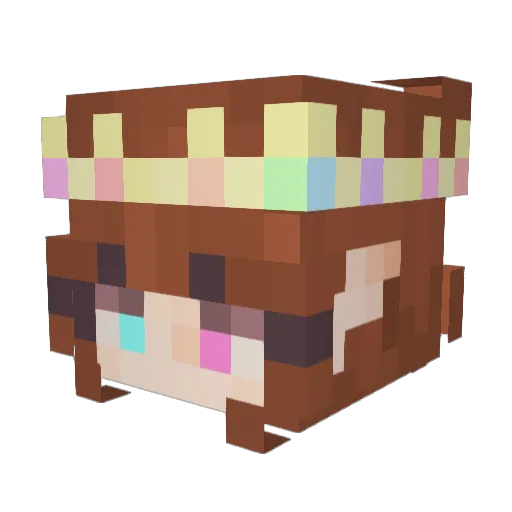 Pr0G1rlGam3r Minecraft avatar head, 3D render