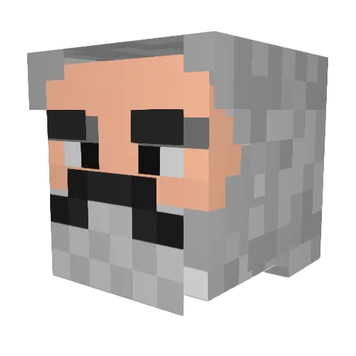 Pr0cess38 Minecraft avatar head, 3D render