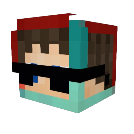 Pr0fesseurU Minecraft avatar head, 3D render