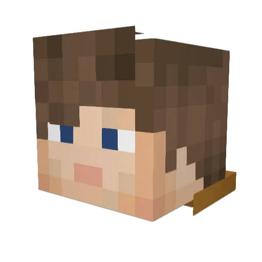 Pr0kyn Minecraft avatar head, 3D render