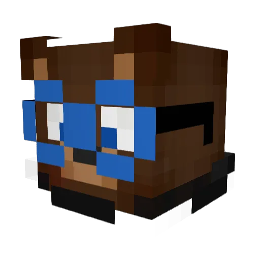 Pr0se Minecraft avatar head, 3D render