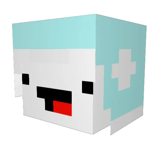 Pr0ud Minecraft avatar head, 3D render