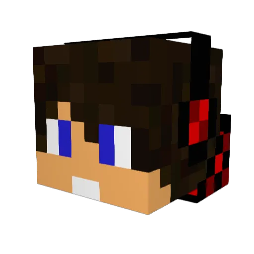 Pr1kol1st Minecraft avatar head, 3D render