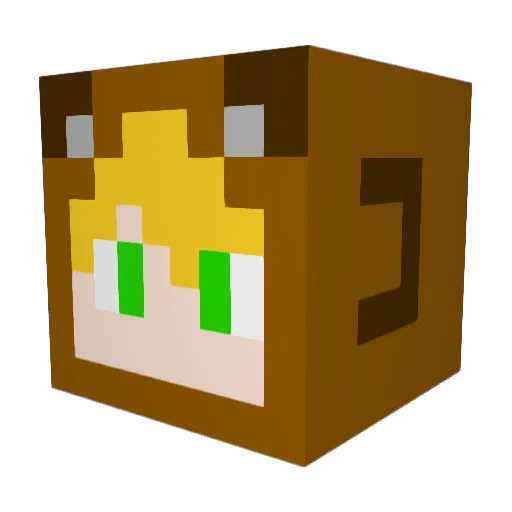 Pr1m1x Minecraft avatar head, 3D render