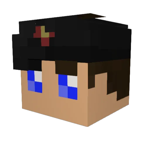 Pr1nc1pal Minecraft avatar head, 3D render