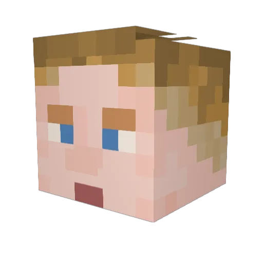 Pr1nc377 Minecraft avatar head, 3D render