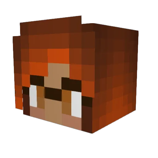 Pr1ncessZara Minecraft avatar head, 3D render