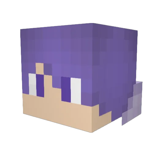 Pr1nglesDee Minecraft avatar head, 3D render