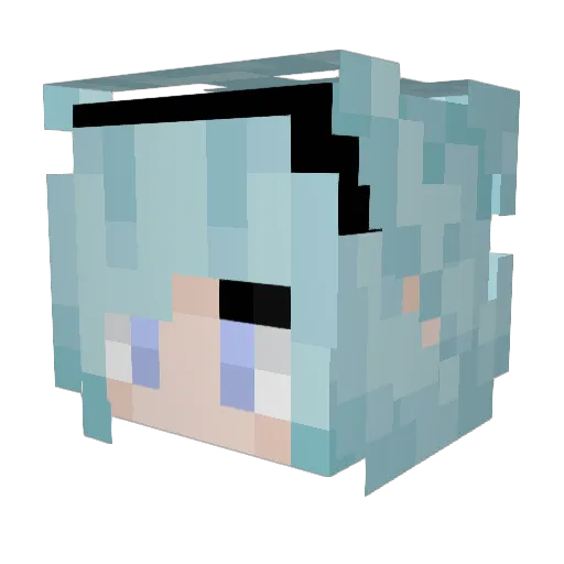 Pr1vati0n Minecraft avatar head, 3D render